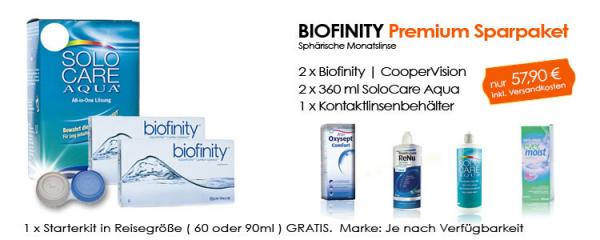 2 x 6er Box Biofinity im PREMIUM Sparpaket